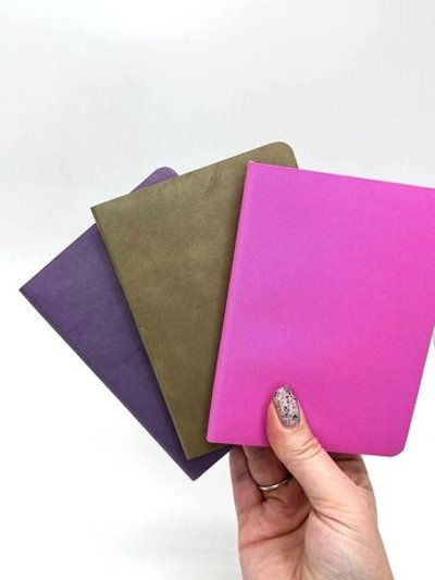 Набор 3 блокнота 88л (138*102мм) лин. роз.,фиол., зел. (5447-7)