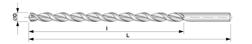 Сверло ос. дл. ZV3001-T1000 (GT100)10х235/340 DIN1869 RN HSSCo5