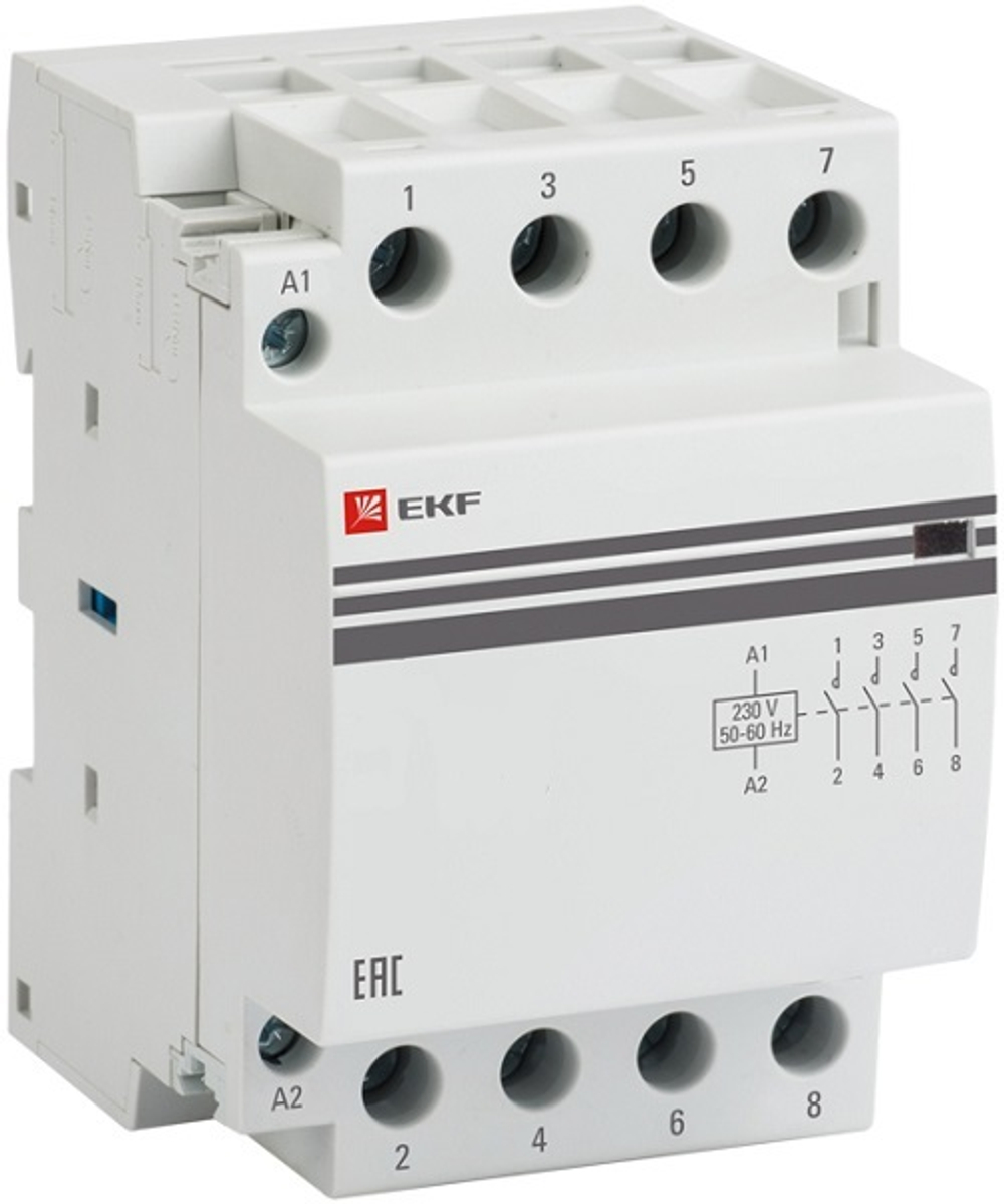 Контактор модульный EKF km-3-40-40