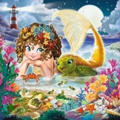 Puzzle Charming mermaids 3x49 pcs