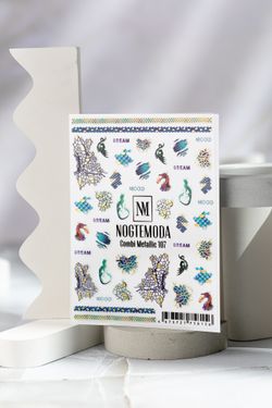 Nogtemoda Наклейки для ногтей Combi Metallic 107