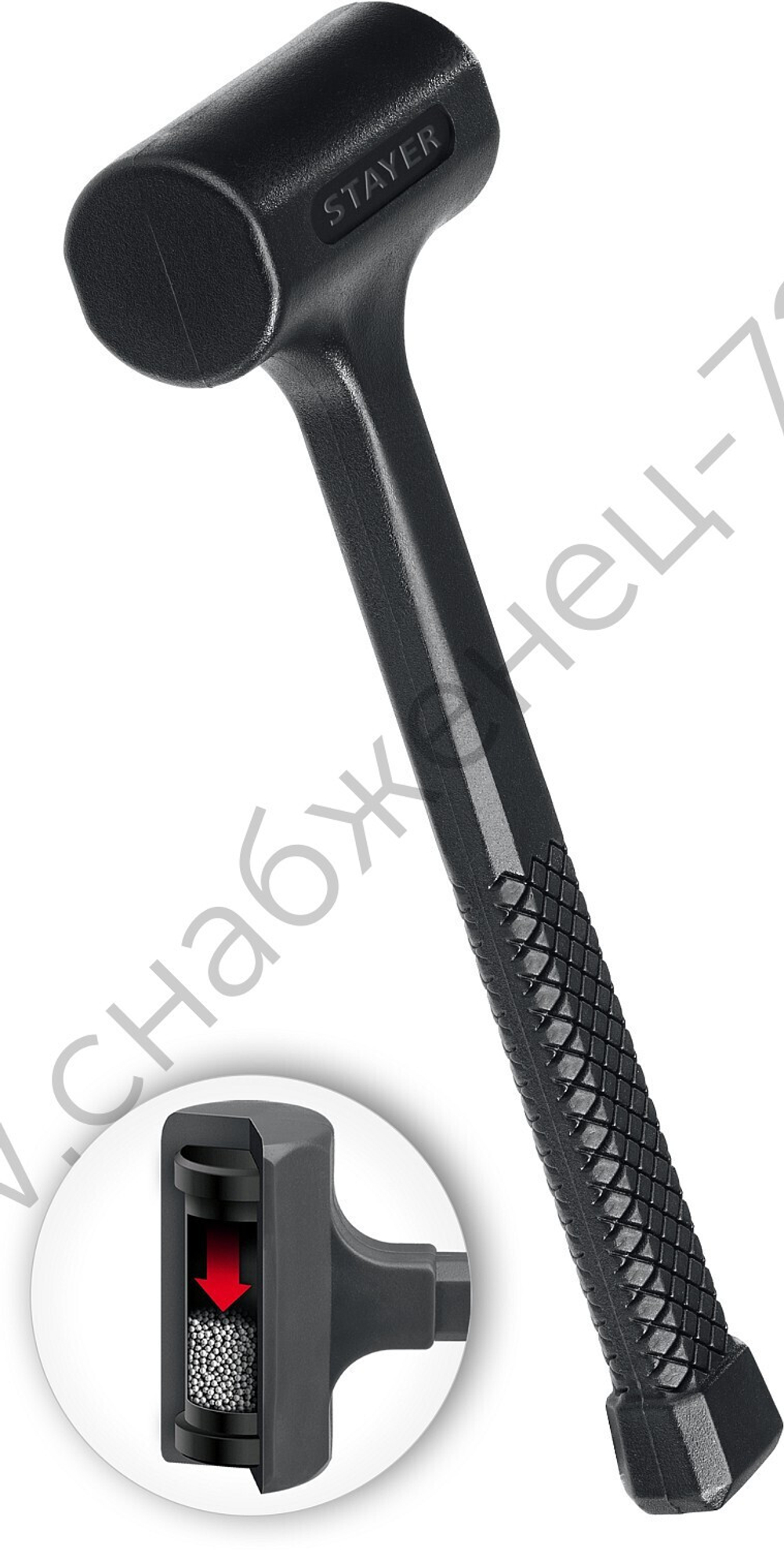 STAYER 40 мм, 450 г, цельнолитой безынерционный молоток (2042-450)