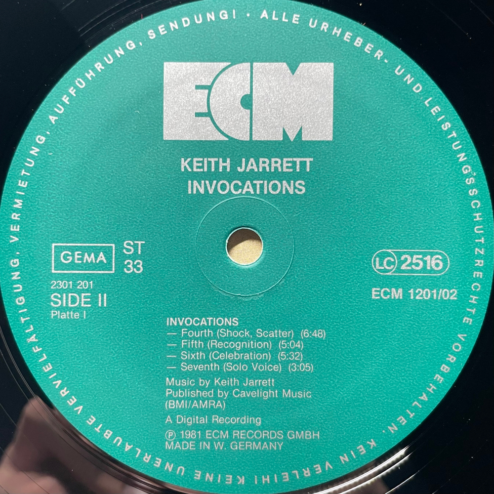 Keith Jarrett ‎– Invocations / The Moth And The Flame 2LP (Германия 1981г.) ECM