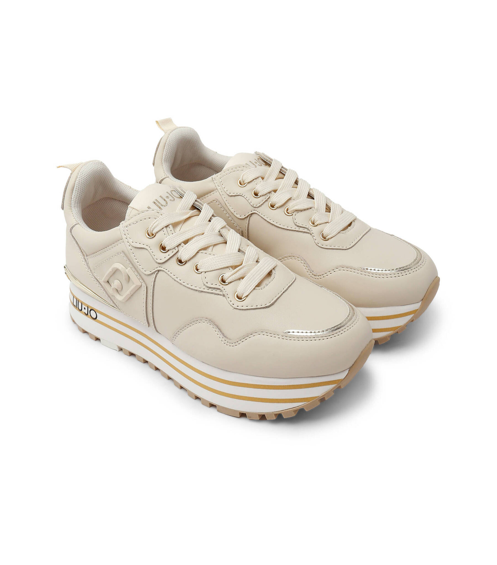 кожаные кроссовки maxi wonder 01 Liu Jo - кремовый(BA3013 P0102)