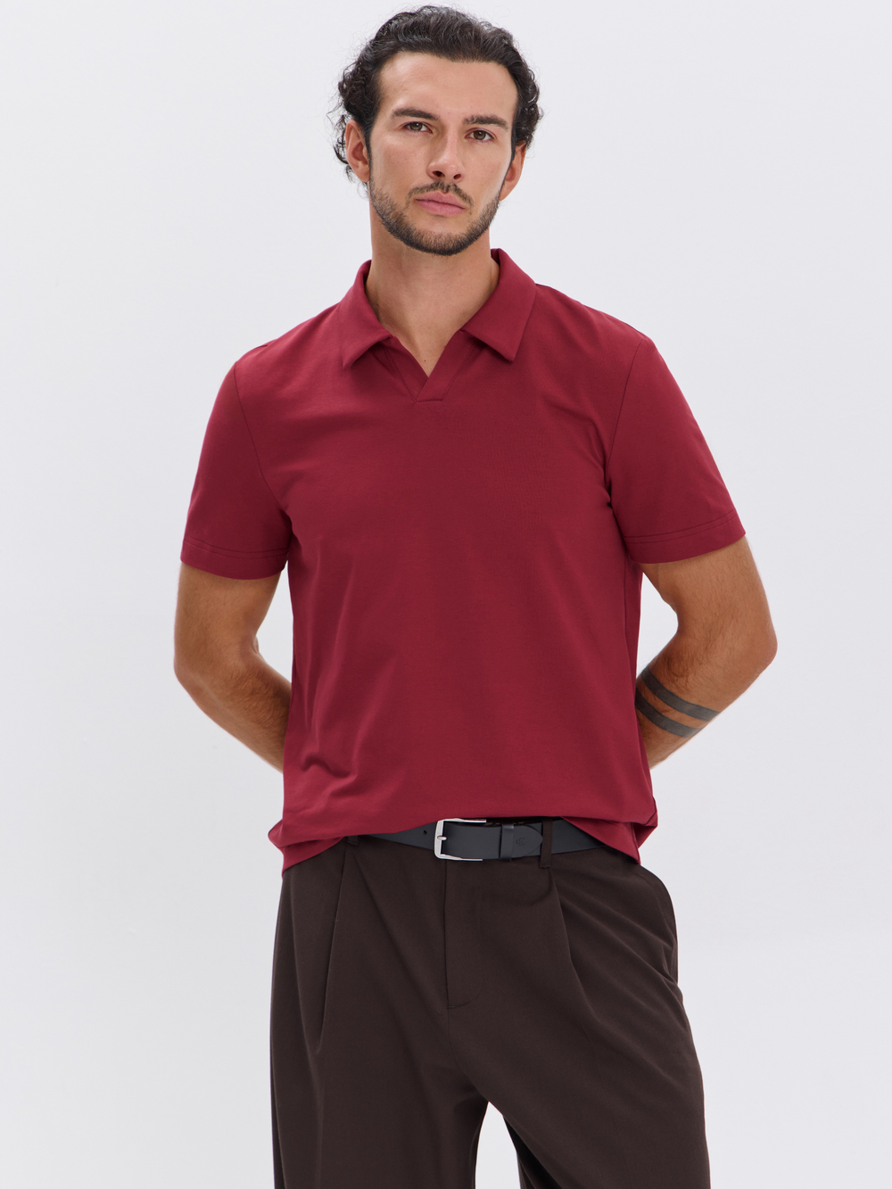 Футболка-поло трикотажная повседневная