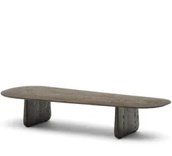 Журнальный столик Pirita из массива дуба 146 см, темный