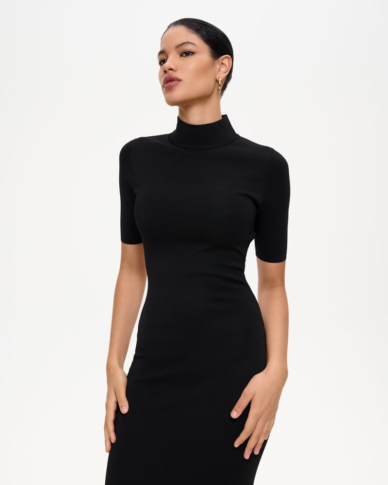 Платье миди с открытой спиной из вязаного трикотажа