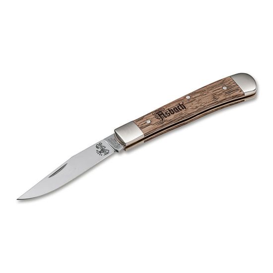 Складной нож Boker 115004 Trapper Asbach Uralt c клинком из стали 440C, рукоять дерево (Дуб) / нейзильбер