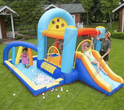 Батут для детей для дома "Веселая игра" 4*4*2,5 м