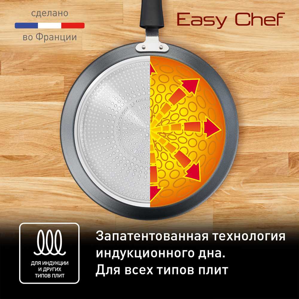 Сковорода для блинов Tefal Easy Chef 25 см G2703872