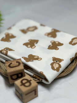 Набор "Мишутка" (Пеленальный кокон + Шапочка Узелок + Пеленка)