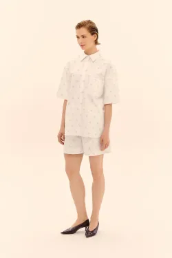 Рубашка с цветочным принтом (Soft Skill), белая