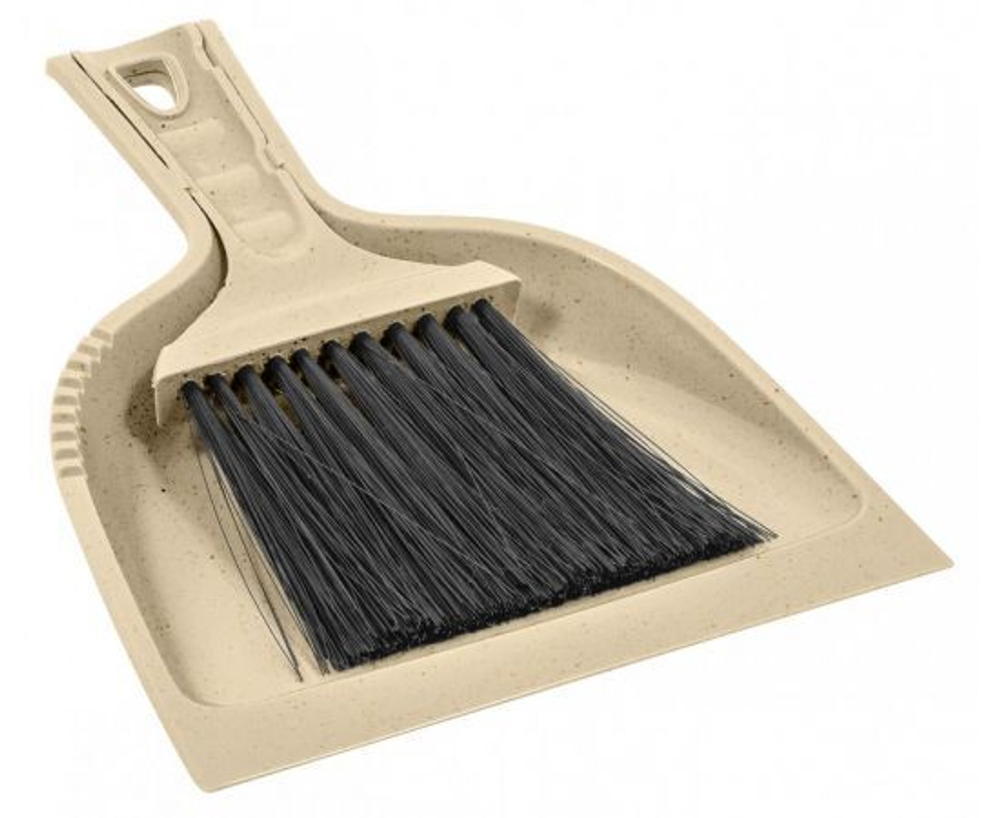 Щетка-сметка с совком МИНИ 22,5см (набор) Malta, бежевый 221214527/04 IDIland