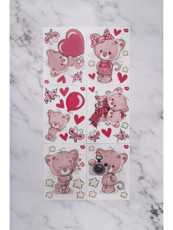 Набор детских наклеек для малышей котики