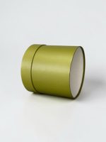 Плотная шляпная коробка фальш-крышка .Цвет; Болотный.