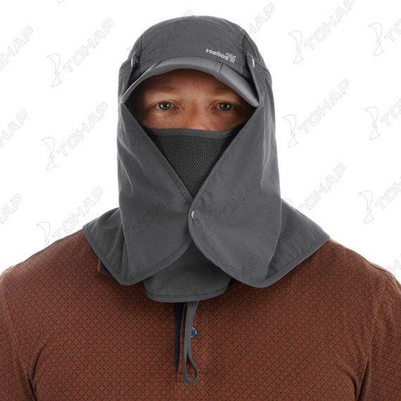 Бейсболка Helios с защитой шеи и лица (серый)