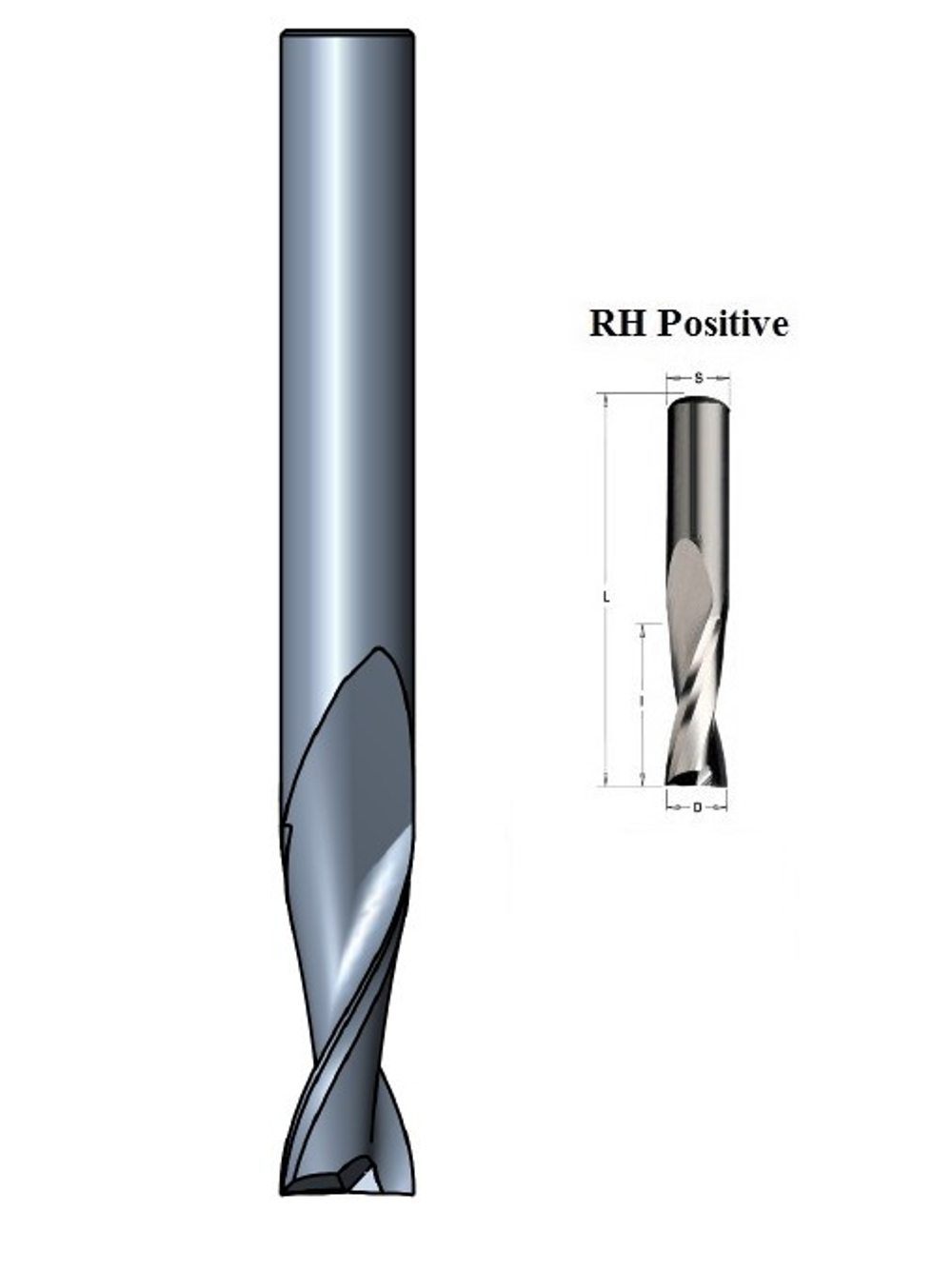 HM спиральная фреза D.10x42x80 Z=2 RH AL