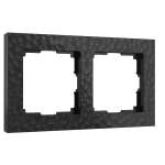 Рамка на 2 поста Hammer (черный) W0022408