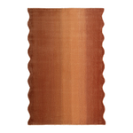 Ковер из шерсти over horizon терракотового цвета из коллекции trendy ruffles, 120х180 см