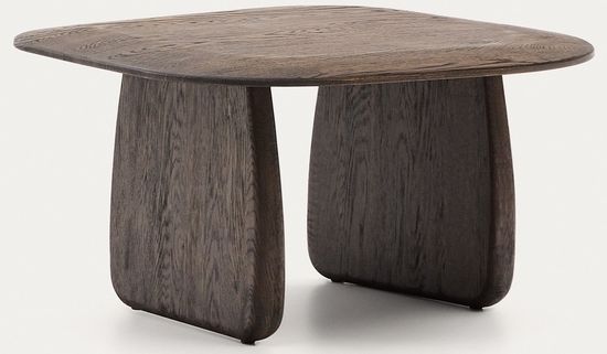 Журнальный столик Pirita из массива дуба в темной отделке, 70,6 x 70 Испания