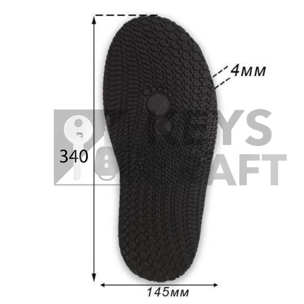 Подошва № 72 BISSELL 111 4.0мм черный BLACK (2) 15036