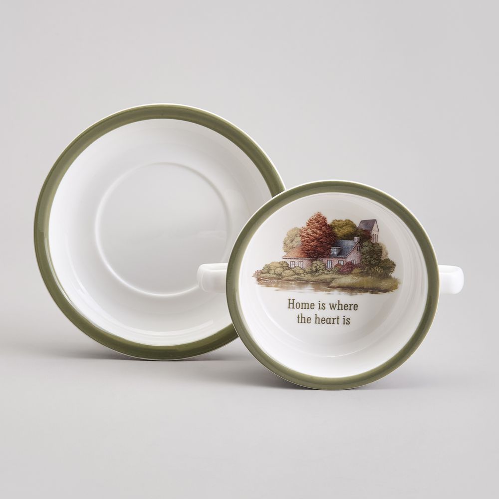 БУЛЬОННИЦА С БЛЮДЦЕМ LEFARD "FAMILY HOUSE" 250 МЛ 15*6 СМ (КОР=16НАБ.)