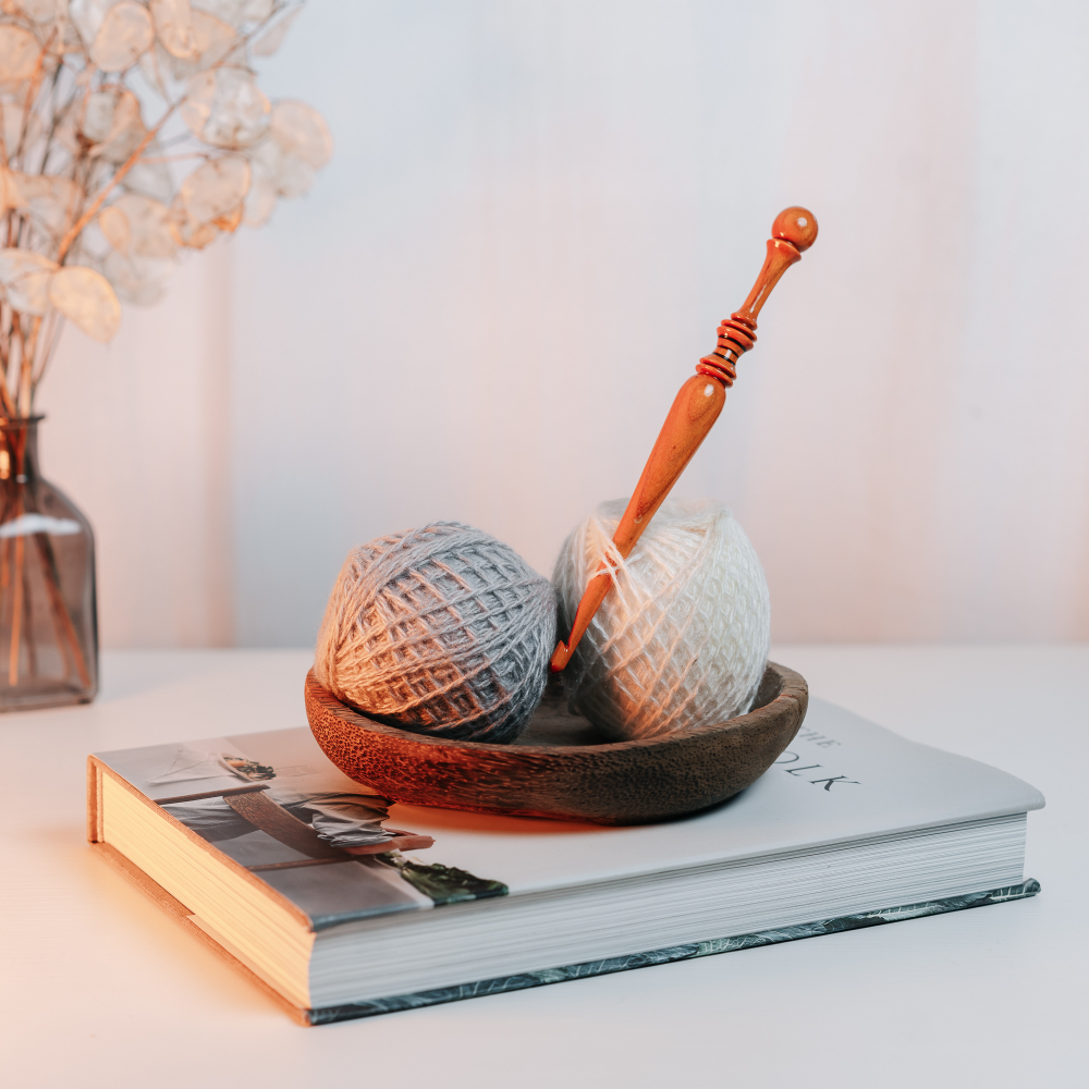 Деревянный крючок для вязания из древесины клена 6 мм. K306