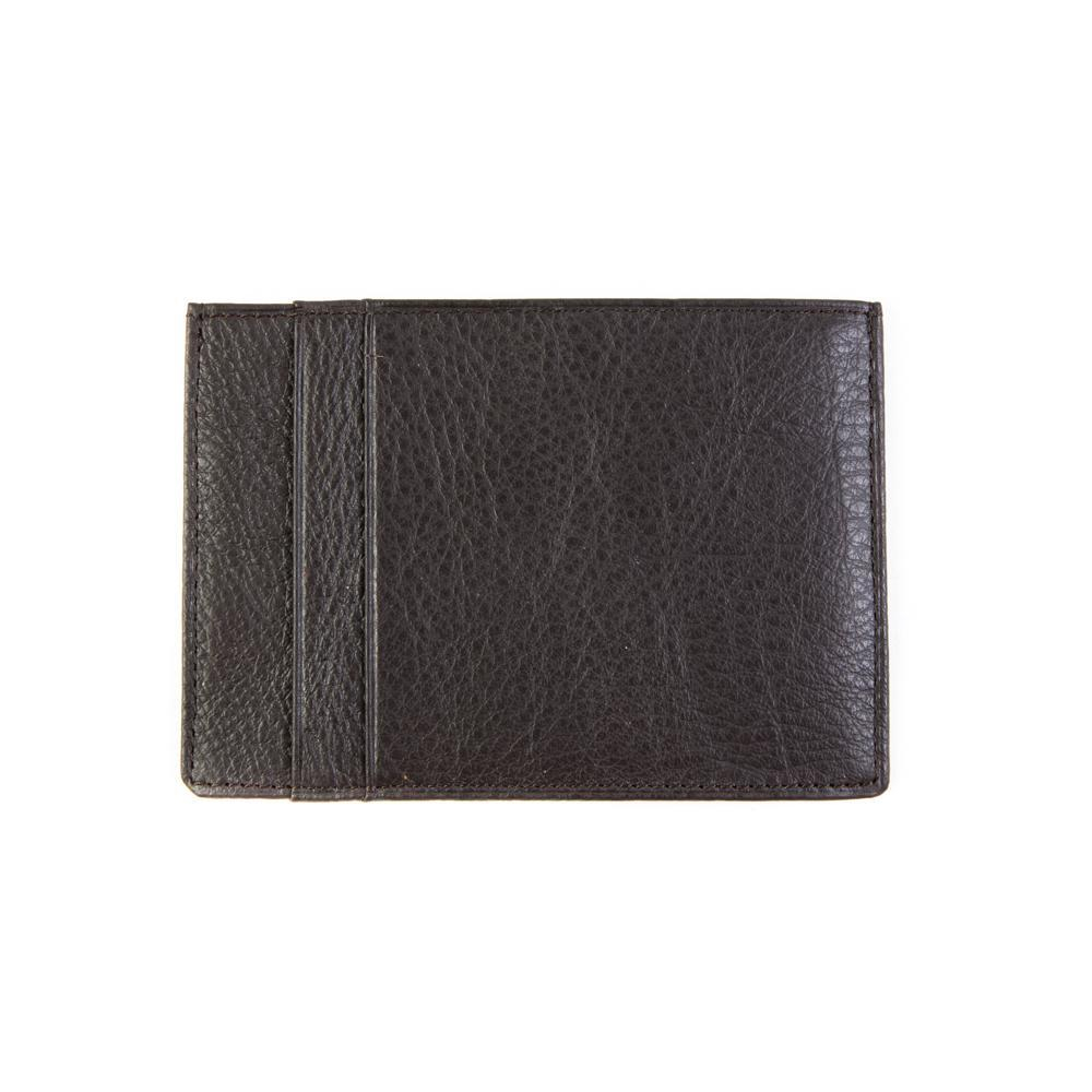 Маленький мужской коричневый кошелёк-карточница (картхолдер) с отделением для техпаспорта из натуральной кожи DoubleCity 120B-201801