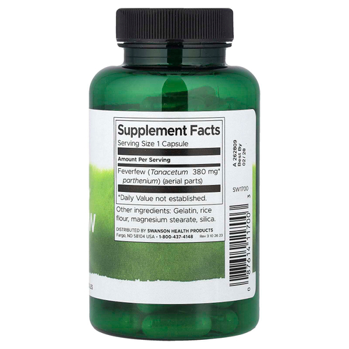 Swanson, Пиретрум полного спектра, 380 мг, 100 капсул