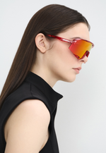 Спортивные очки 100% SLENDALE - Campari Translucent Red - HiPER Fire Red Mirror