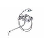 Смеситель для ванны и раковины 1/2 кер ПРОФСАН ПСМ-158-48 "ЕВРО", эксцентрики "ЕВРО", ХРОМ