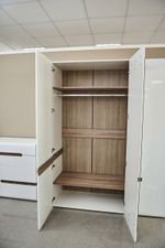 Коллекция Ультра Шкаф 3х. створчатый (540) Белый/Белый гл. (набор)