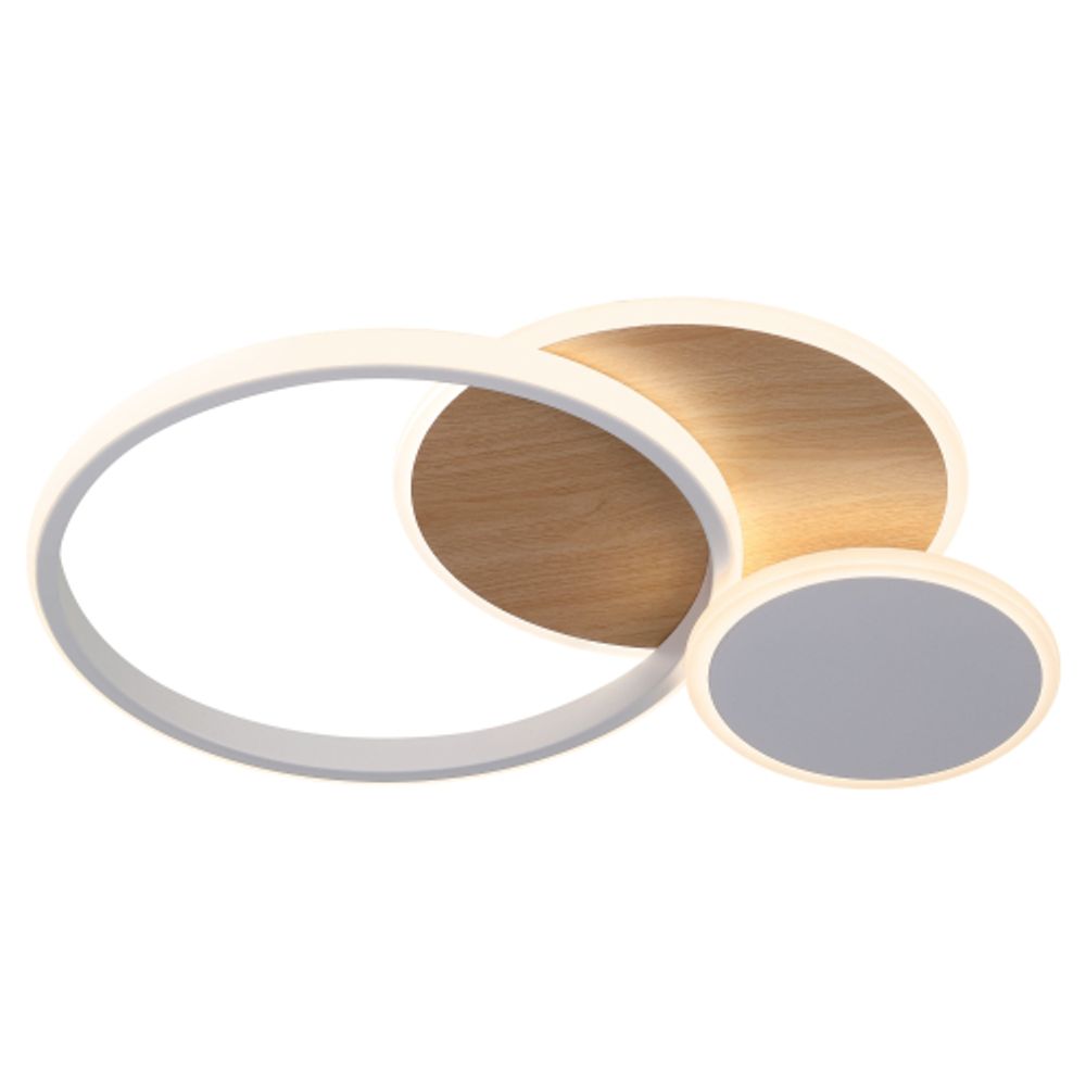 Светильник потолочный светодиодный ЭРА Модерн City CLL-1-60-RC WH+Wood с ДУ 3K-6,5K белый-золото | Светильники SPB-6 с ДУ