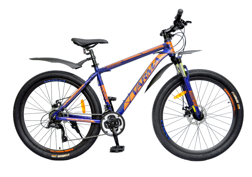 Велосипед 27.5" VARMA DRACON H75DA р.18, сине-оран 21ск., ал. 2024