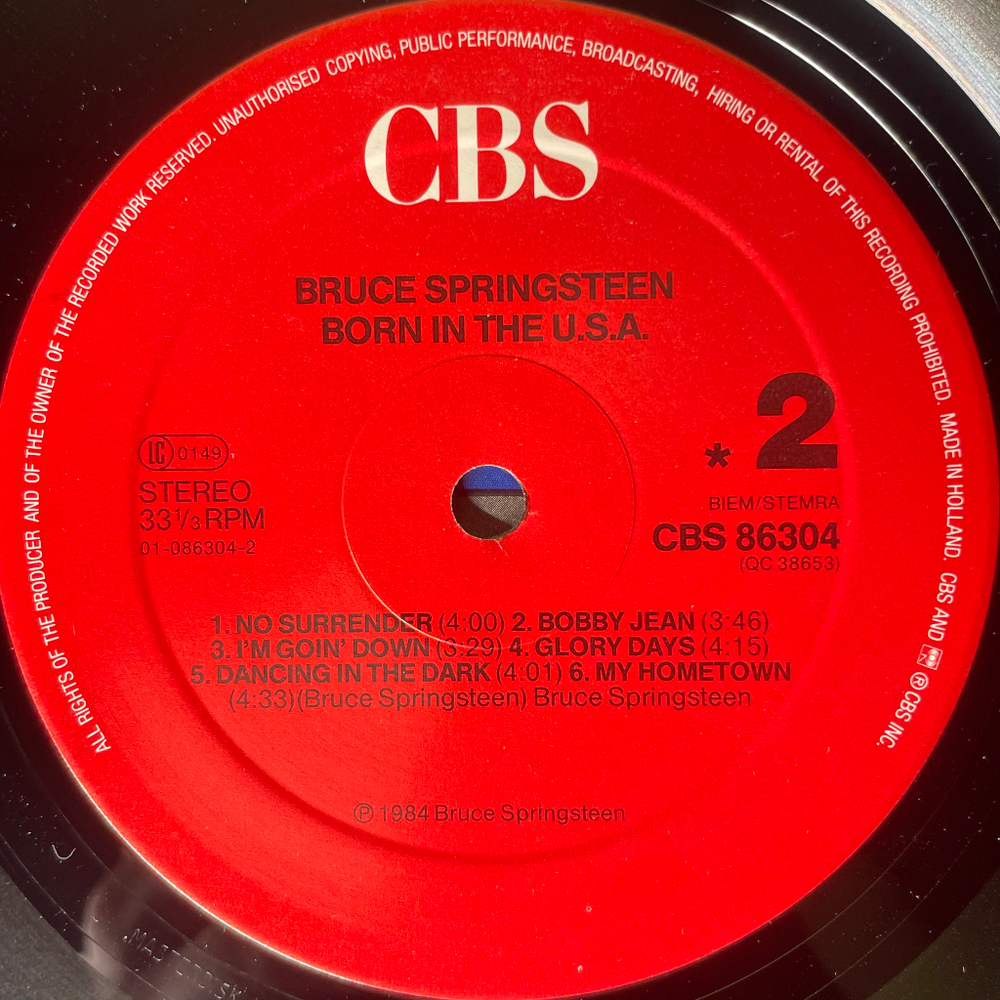 Bruce Springsteen - Born In The U.S.A. (Голландия 1984г.)
