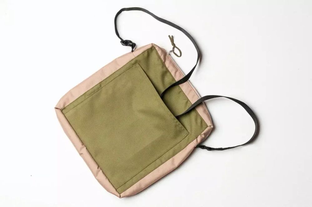 Сумка Klumba Messenger Комбинация 2 Ручной работы L Бежево-зеленая