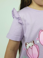 02-154-2 Комплект для девочки (футболка+ бриджи)