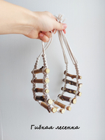 Веревочная лесенка для попугаев 25см