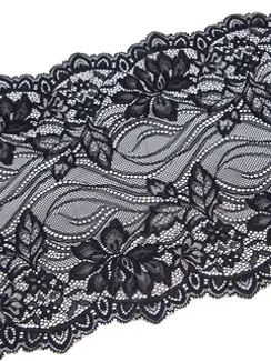 03-249 Кружево эластичное 23 см, черный 170