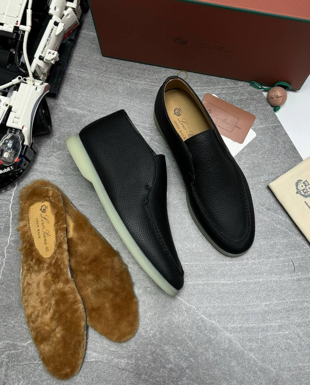 Высокие лоферы Loro Piana