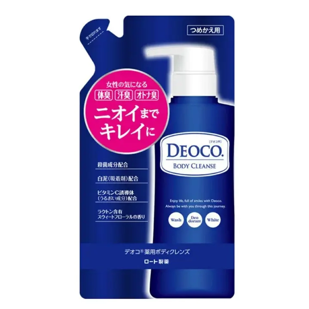 Гель для душа, для лица и тела Rohto Deoco Medicated Body Cleanse, 350мл.