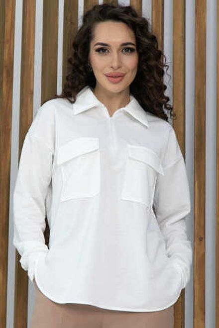 Поло рубашка Алькор (белая) Б13256-10М LT Collection