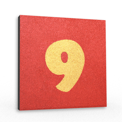 Резиновая плитка с рисунком Цифра 9 500х500x40 мм тротуарная