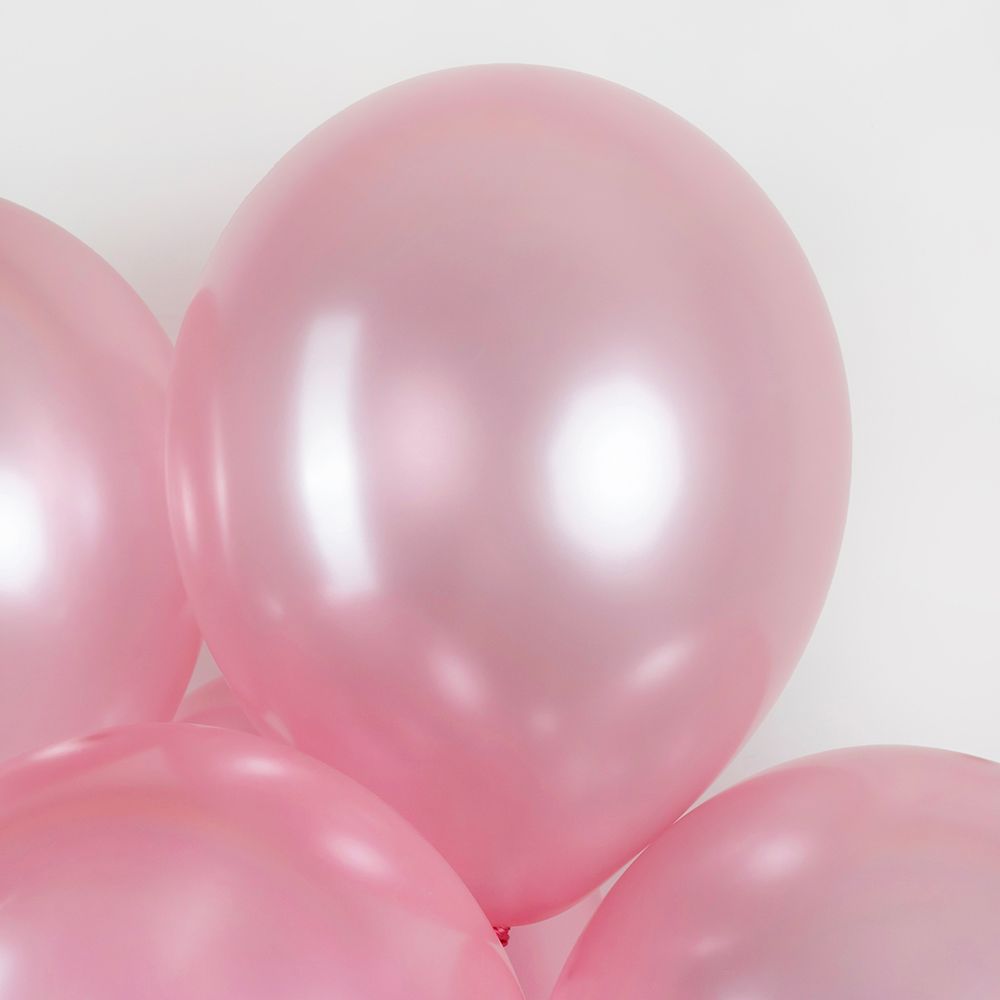 Шар (12''/30 см) Ярко-розовый, металлик, 100 шт.