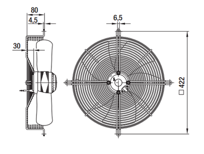 Вентилятор осевой S4E350-AF20-01