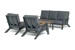 "Лотос" лаунж-зона 5-местная из алюминия, цвет темно-серый