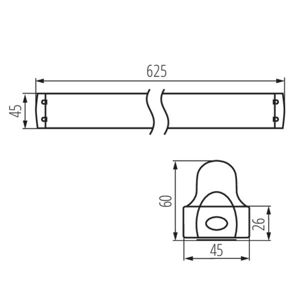 Светильник ЛПО KANLUX ALDO 4LED 1X60