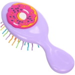 Расческа массажная детская «МИЛА», пончик, цвет фиолетовый, 14*5,5см (блистер)