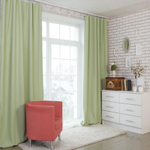 Штора портьерная 135*250 см.215 гр/м2, блэкаут,100% п/э (мятный)