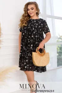 Платье 8620-9-черный Minova
